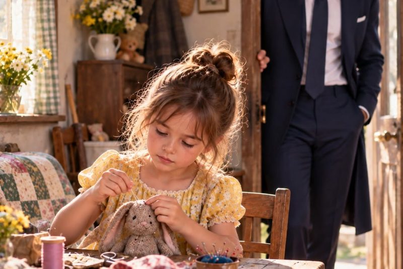 PArt 2: The Millionaire Came to Collect the Rent… Then He Was Shocked to See a Tired Little Girl Sewing 