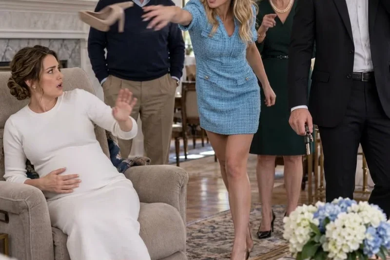 My sister tossed a shoe at my pregnant wife for sitting in her chair. Dad laughed while Mom suggested she sit elsewhere. My wife grabbed her coat; I grabbed my keys and called the agent: “List the house.” Monday changed it all.