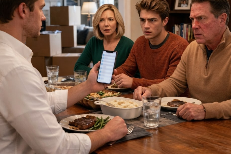 At dinner, my brother smirked, “Mom and Dad helped you buy that house, so let me move in.” Mom agreed. Dad called it “the least you can do.” I set down my fork. “Then don’t expect me to keep helping all of you.” The table went silent when I pulled out the proof.