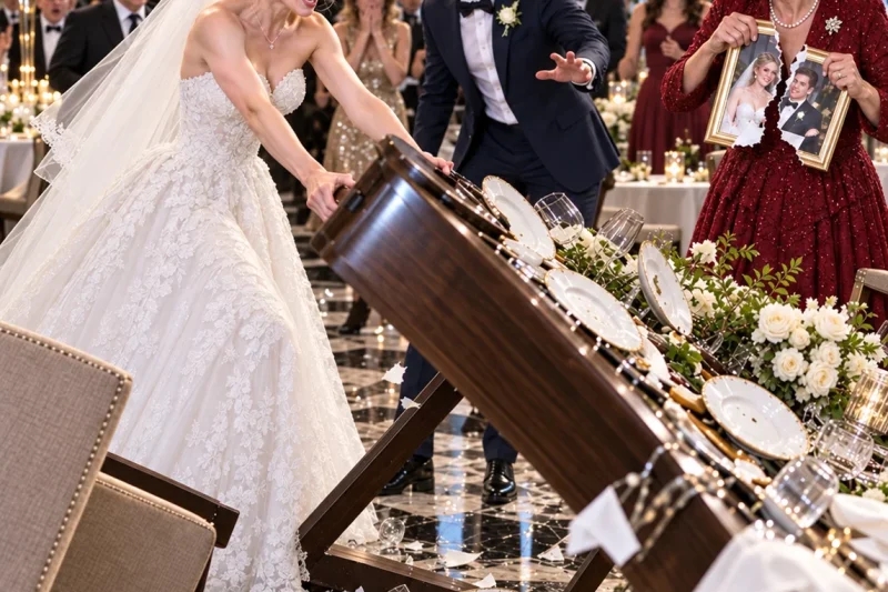 ON DAY 3 OF MY MARRIAGE TO A ‘RICH’ MAN, MY MIL BROUGHT RELATIVES TO SET RULES AND TORE UP MY WEDDING PHOTO. I SNAPPED AND FLIPPED THE TABLE! MY HUSBAND FROZE IN HORROR: ‘MOM, DO YOU KNOW WHO SHE IS?’