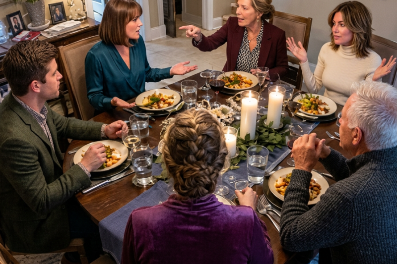 At dinner, my mother casually declared that the cottage my fiancé’s parents had gifted me would be transferred to my sister instead. My sister laughed, “Relax. It’s only a cottage.” Then my fiancé quietly put down his fork and said something that erased the smiles from both their faces….