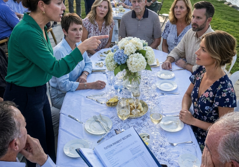 At my daughter’s graduation dinner, my mother coldly declared, “No more living here for free.” Every relative seemed to agree—until I opened the folder before me and said, “Great. Now let’s show everyone who has actually been paying for all this.” My father turned pale. “Please don’t.” But I was already flipping to the first page….