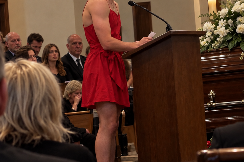 Teen Wore a Dress to His Best Friend’s Funeral – Family Nearly Had Him Removed Before He Reached the Microphone